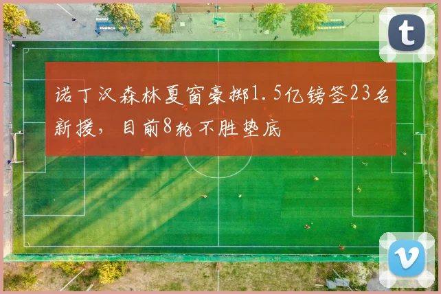 诺丁汉森林夏窗豪掷1.5亿镑签23名新援，目前8轮不胜垫底